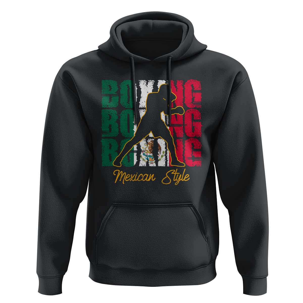 Mexican Boxing Style Mexico Flag Hoodie - Wonder Print Shop