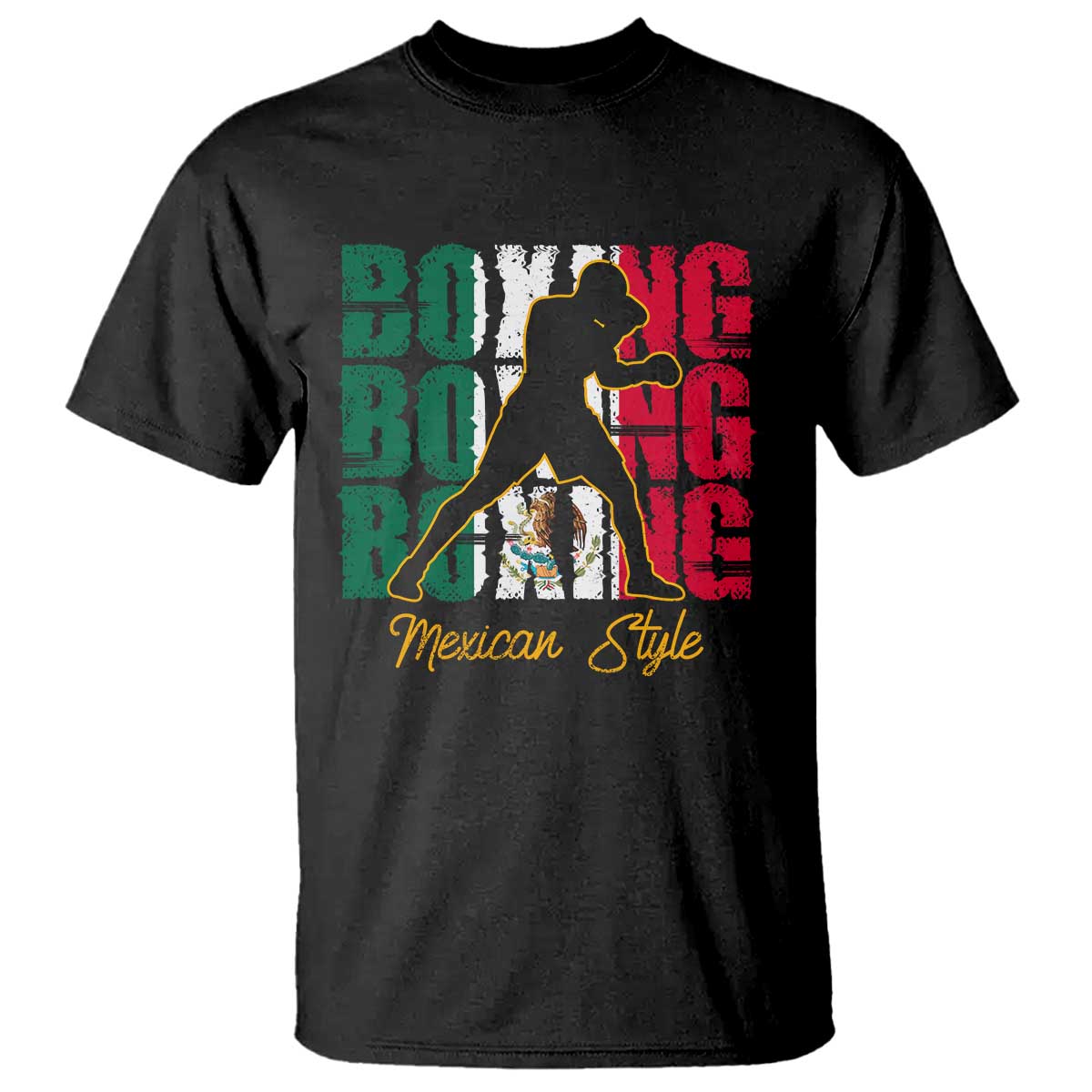 Mexican Boxing Style Mexico Flag T Shirt