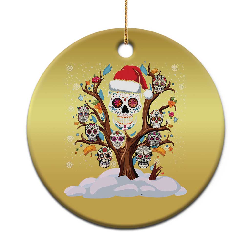 Mexico Xmas Christmas Ornament Sugar Skull On Tree Funny Xmas - Wonder Print Shop