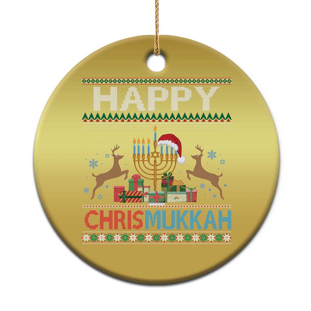 Xmas Hanukkah Christmas Ornament Happy Chrismukkah Funny Jewish Chanukah - Wonder Print Shop