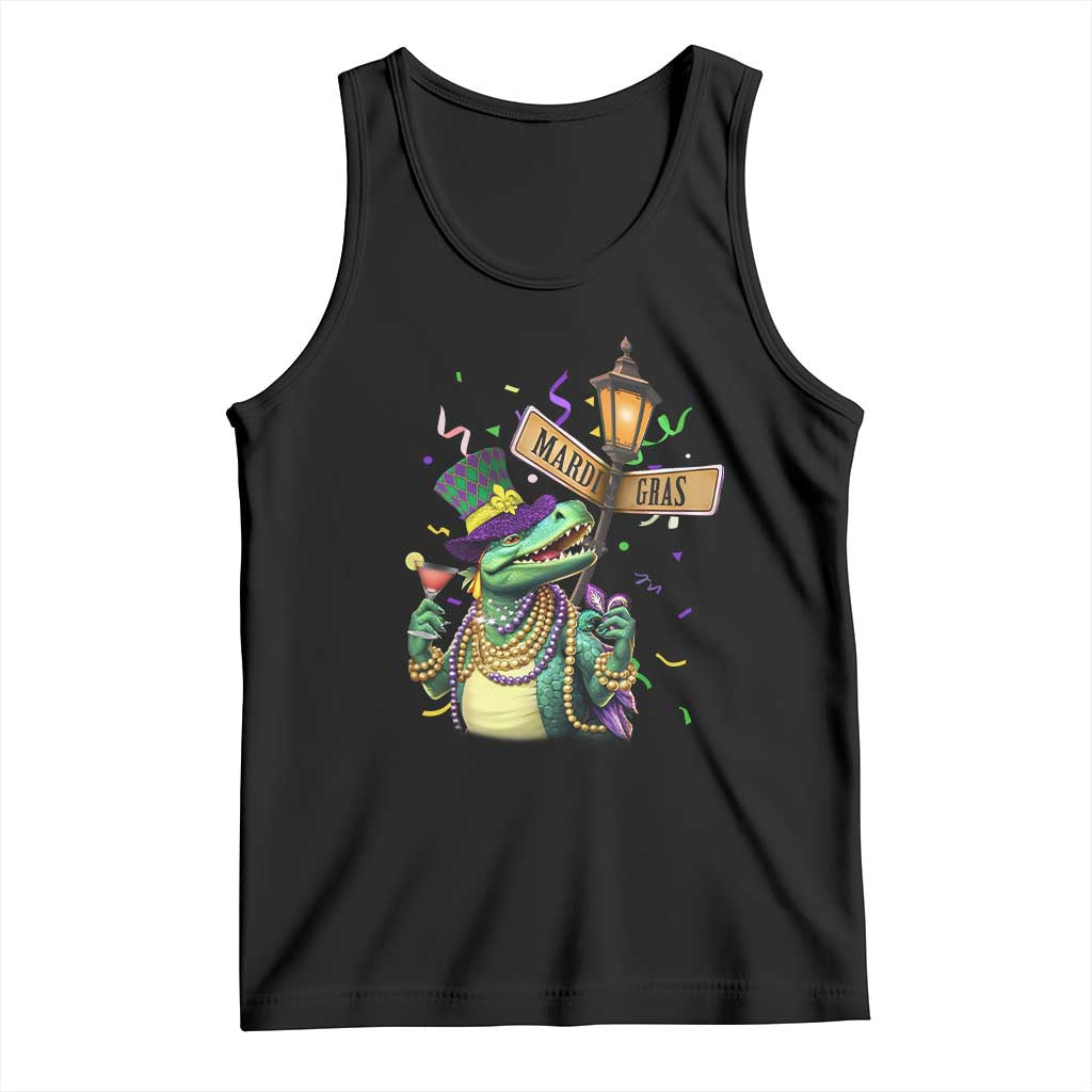 Bead Dinosaur Funny Mardi Grawr Gras Tank Top