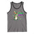 Mardi Grawr Gras Cute Bead Dinosaur Tank Top