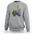 Mardi Gras Monster Truck Beads Flag Sweatshirt - Wonder Print Shop