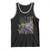 Mardi Gras Monster Truck Beads Flag Tank Top