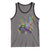 Mardi Gras Monster Truck Beads Flag Tank Top