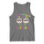 Mardi Gras Tank Top Show Me Your Kitties Cute Cat Masked Jester Hat Bead