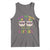 Mardi Gras Tank Top Show Me Your Kitties Cute Cat Masked Jester Hat Bead