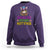 Mardi Gras Sweatshirt Show Me Your Kitties Cool Cat Jester Hat Bead - Wonder Print Shop