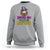 Mardi Gras Sweatshirt Show Me Your Kitties Cool Cat Jester Hat Bead - Wonder Print Shop