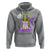 Mardi Gras Cute Unicorn Beads Rainbow Fleur De Lis Hoodie - Wonder Print Shop