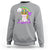 Mardi Gras Cute Unicorn Beads Rainbow Fleur De Lis Sweatshirt - Wonder Print Shop