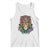 Mardi Gras Tank Top Pride Lion With Jester Hat Fat Tuesday Festival