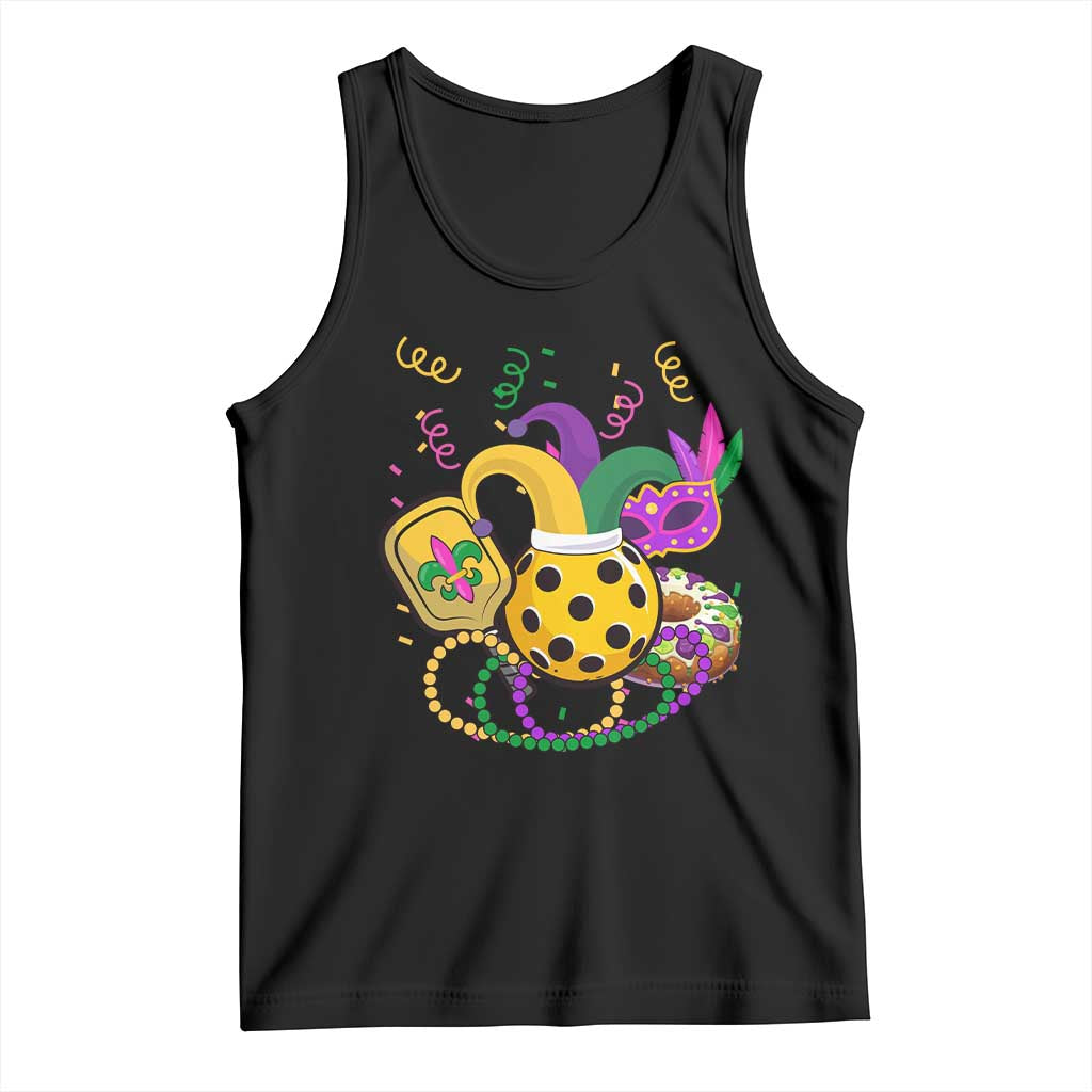 Mardi Gras Pickleball Jester Hat Beads Tank Top