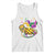 Mardi Gras Pickleball Jester Hat Beads Tank Top