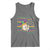 Mardi Gras Baseball Jester Hat Beads Flag Tank Top