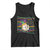 Mardi Gras Baseball Jester Hat Beads Flag Tank Top