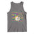 Mardi Gras Baseball Jester Hat Beads Flag Tank Top