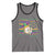 Mardi Gras Baseball Jester Hat Beads Flag Tank Top