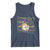 Mardi Gras Baseball Jester Hat Beads Flag Tank Top