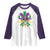 Mardi Gras Funny Sugar Skull Fat Tuesday New Orleans Raglan Shirt