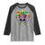 Mardi Gras Beads Sugar Skull Fat Tuesday New Orleans Raglan Shirt