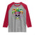 Mardi Gras Beads Sugar Skull Fat Tuesday New Orleans Raglan Shirt