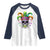 Mardi Gras Beads Sugar Skull Fat Tuesday New Orleans Raglan Shirt