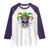 Mardi Gras Beads Sugar Skull Fat Tuesday New Orleans Raglan Shirt