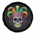 Mardi Gras Beads Sugar Skull Fat Tuesday New Orleans Spare Tire Cover