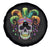 Mardi Gras Beads Sugar Skull Fat Tuesday New Orleans Spare Tire Cover