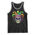 Mardi Gras Beads Sugar Skull Fat Tuesday New Orleans Tank Top