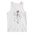 Mardi Gras Funny Jester Skeleton Dancing With Cat Tank Top