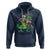 Mardi Gras Funny Skeleton On Dinosaur Jester Beads Hoodie - Wonder Print Shop