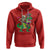 Mardi Gras Funny Skeleton On Dinosaur Jester Beads Hoodie - Wonder Print Shop