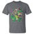 Mardi Gras Funny Skeleton On Dinosaur Jester Beads T Shirt - Wonder Print Shop