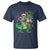 Mardi Gras Funny Skeleton On Dinosaur Jester Beads T Shirt - Wonder Print Shop