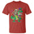 Mardi Gras Funny Skeleton On Dinosaur Jester Beads T Shirt - Wonder Print Shop