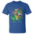 Mardi Gras Funny Skeleton On Dinosaur Jester Beads T Shirt - Wonder Print Shop