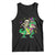 Mardi Gras Funny Skeleton On Dinosaur Jester Beads Tank Top