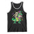 Mardi Gras Funny Skeleton On Dinosaur Jester Beads Tank Top