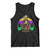 Mardi Gras Bigfoot Sasquatch Funny Beer Lover Tank Top