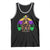 Mardi Gras Bigfoot Sasquatch Funny Beer Lover Tank Top