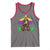 Mardi Gras Bigfoot Sasquatch Funny Beer Lover Tank Top