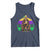 Mardi Gras Bigfoot Sasquatch Funny Beer Lover Tank Top