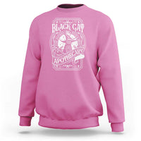 Black Cat Witch Sweatshirt Salem Apothecary Halloween