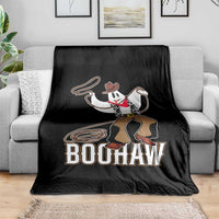 Halloween Cowboy Throw Blanket BooHaw Western Ghost - Wonder Print Shop