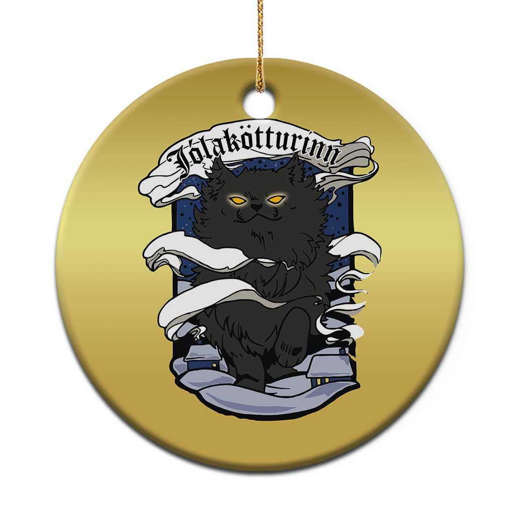 Icelandic Xmas Christmas Ornament Yule Cat Jolakotturinn Xmas Eve - Wonder Print Shop