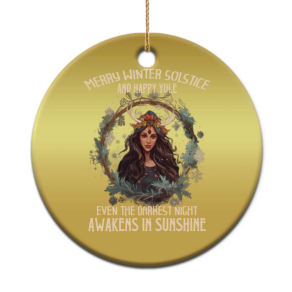 Yule Christmas Ornament Merry Winter Solstice Awakens In Sunshine - Wonder Print Shop