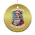 Christmas in the Front Party in the Back USA Patriotic Santa Christmas Ornament - Wonder Print Shop