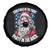 Christmas in the Front Party in the Back USA Patriotic Santa Spare Tire Cover